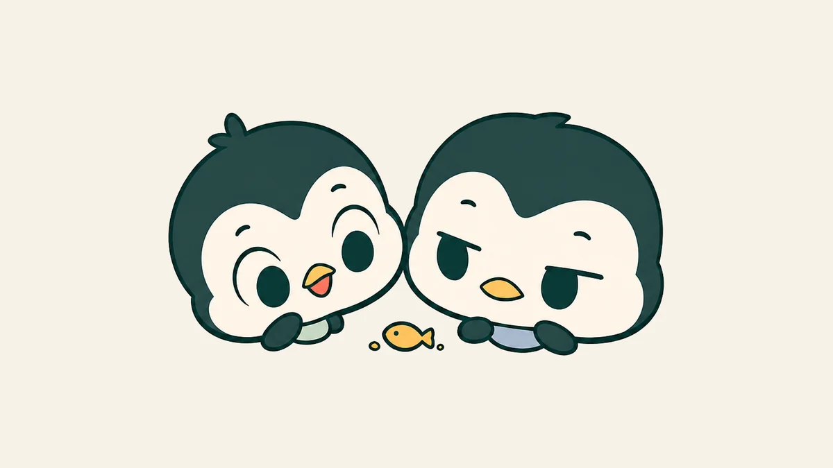 Commons Fridge 项目中我设计的两只企鹅角色